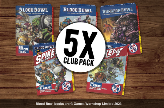 Club Pack 5x All 5 Blood Bowl Rule Books Tab Sets
