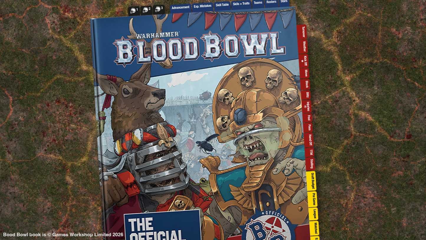 Blood Bowl 3rd Season Rule Book Tabs